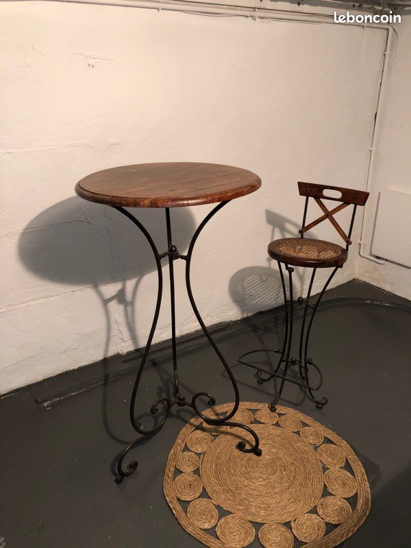 Jolie table de bistro + chaise 🪑 (image 1)