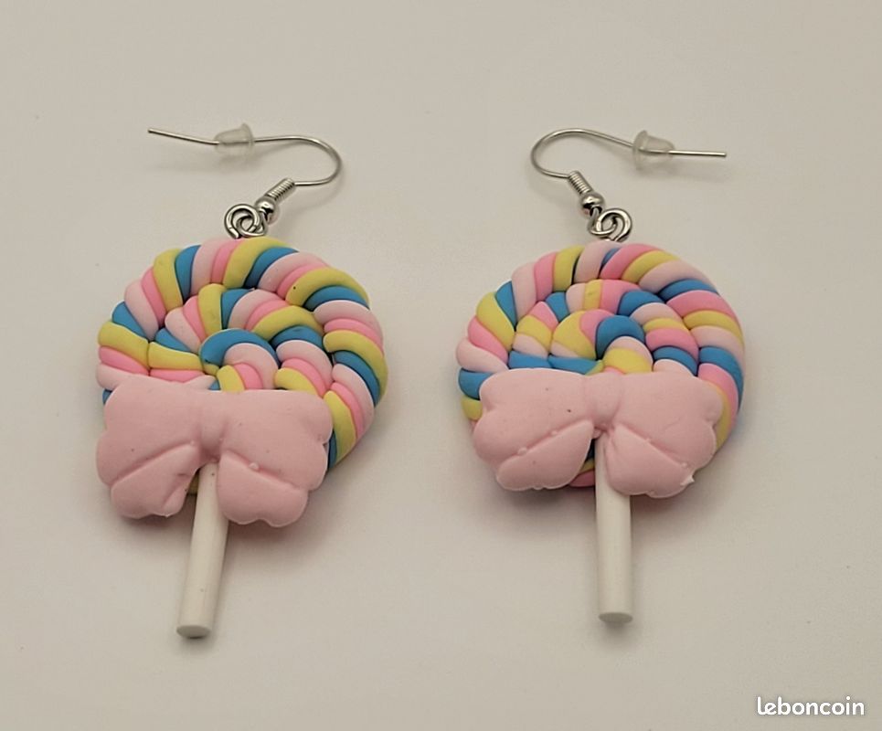 Boucles D'oreilles Mignonnes En Forme De Guimauve Bonbon - Sans Marque - TrÃ¨s Bon Ã©tat