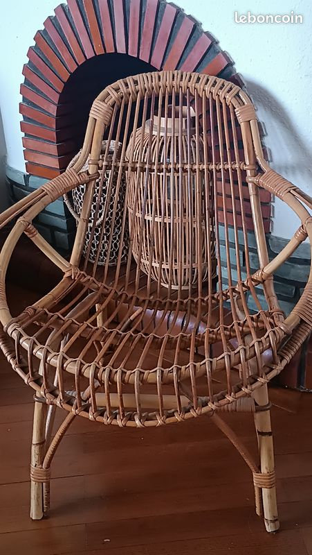 Fauteuil rotin (image 3)