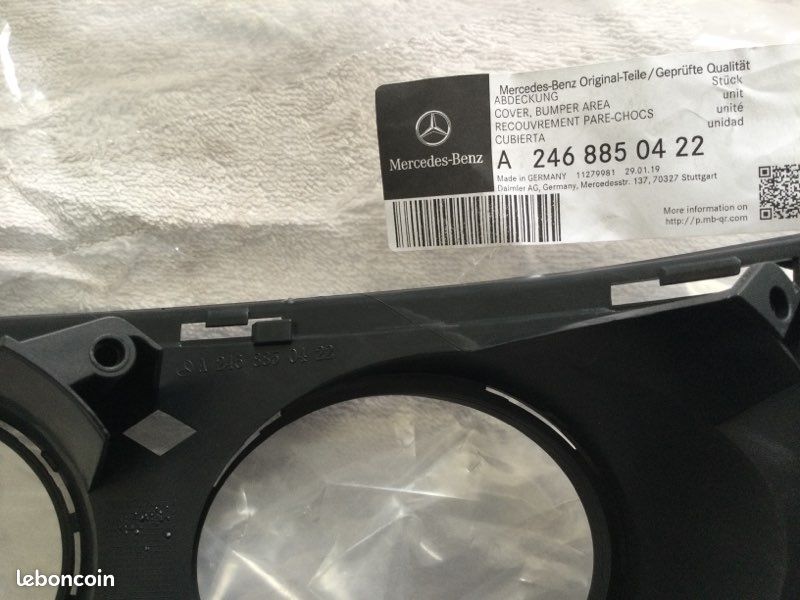 4 Pièces Garniture Phare Antibrouillard Avant AMG-Line – Compatible Mercedes-Benz Classe C W205 2019+ – ABS Noir Mat