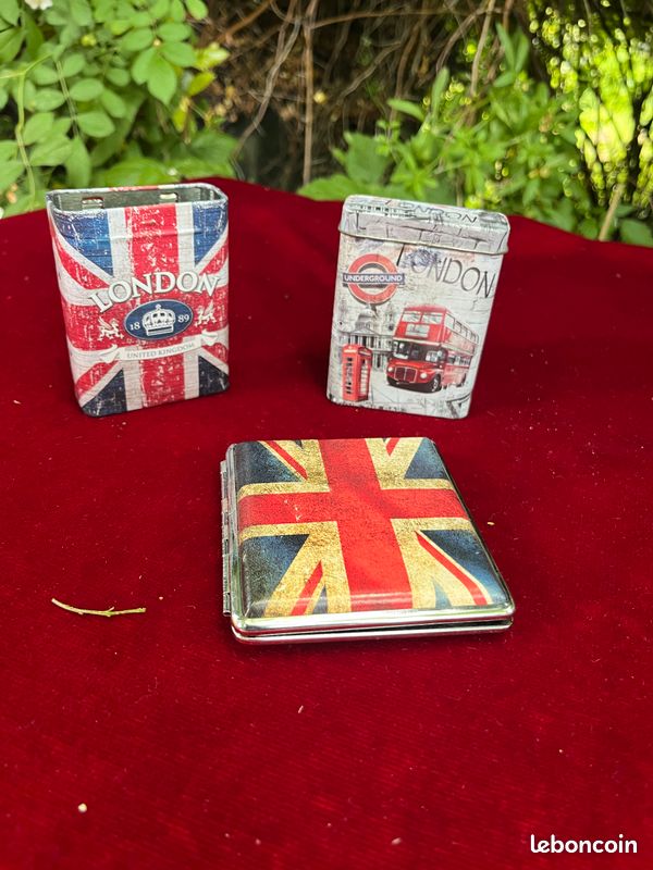 ou acheter des cigarettes a londres Boîte à cigarettes + étui en métal – Thème Londres