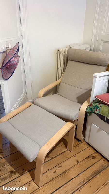 Chaise pliable bois blanc (image 7)