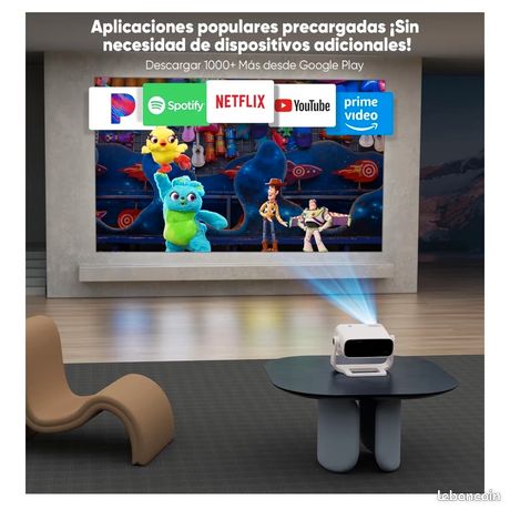 Videoprojecteur Full HD 1080P 350 ANSI - WiFi, Bluetooth, Android 11 Intégré - Compatible 4K, HDMI, Jeu