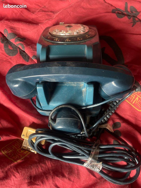 Téléphone Ancien fixe vintage à cadran Socotel