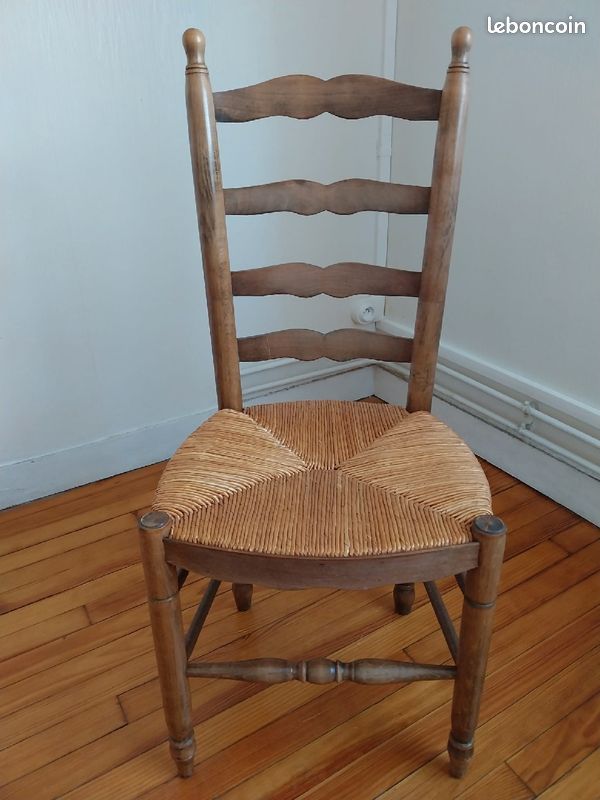 Chaises empaillés bois (image 2)