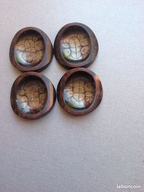 Boutons marron intérieur nacré (image 1)