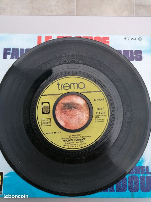 Disque vinyle 45 tours de Michel Sardou (image 3)
