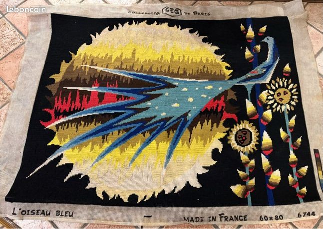 FRANCE - Grande Tapisserie Canevas fait-main à l'aiguille - Margot de Paris - La lettre pastorale - French tapestry - France