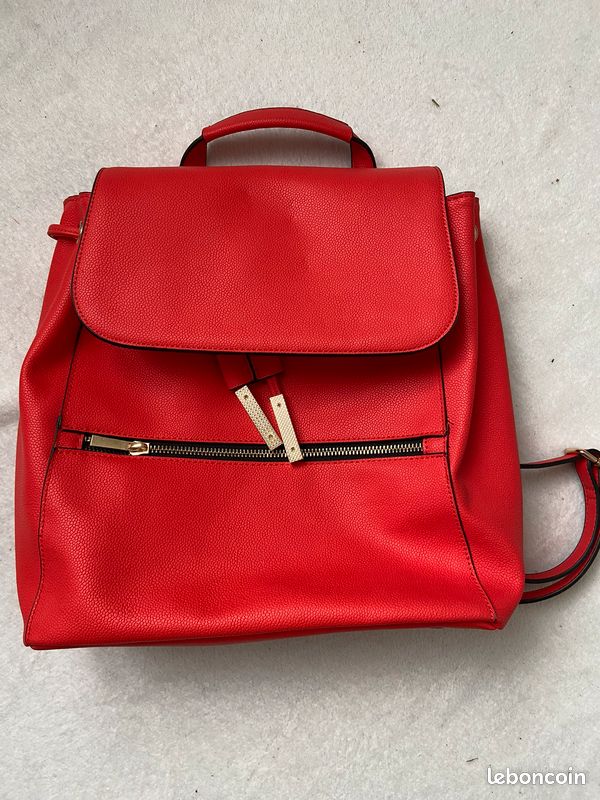 Sac a dos galerie Lafayette rouge orangé (image 2)