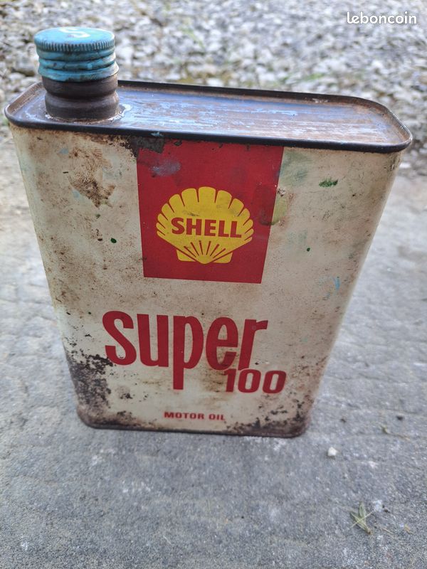 BIDON HUILE SHELL Super 100-Bien lire l'annonce (image 1)