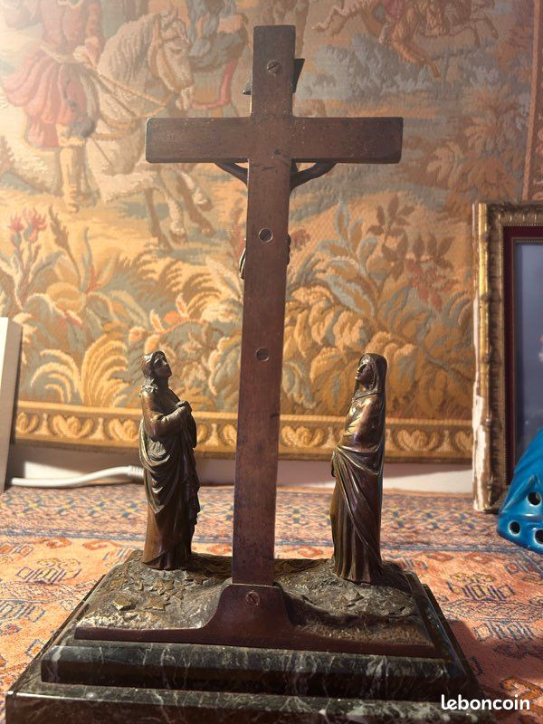 Sculpture bronze religieux calvaire d’après Picavet (image 5)