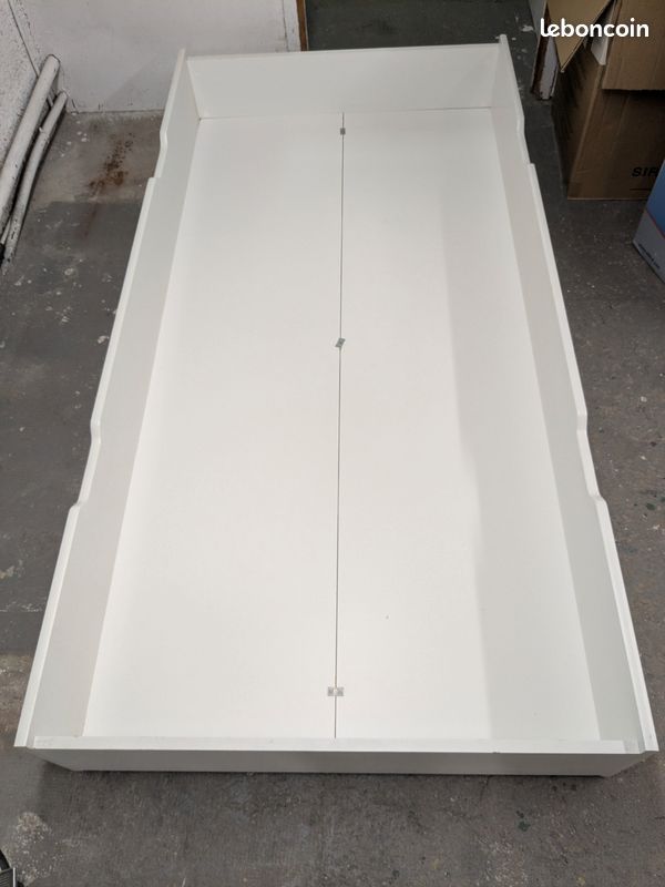 Lit 90x190cm en bois blanc (image 3)