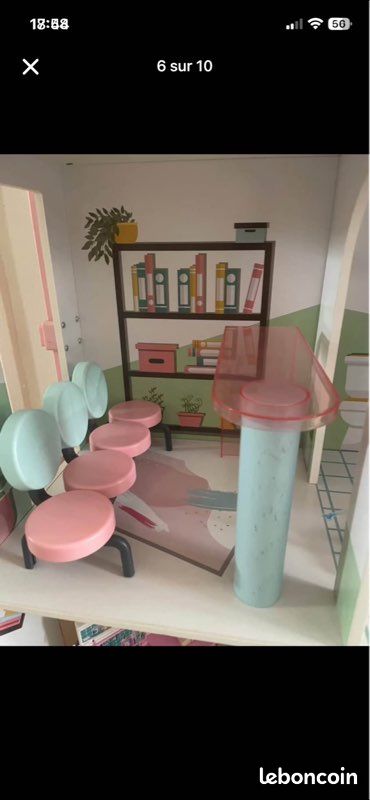 Maison de barbie complète avec meubles (image 6)