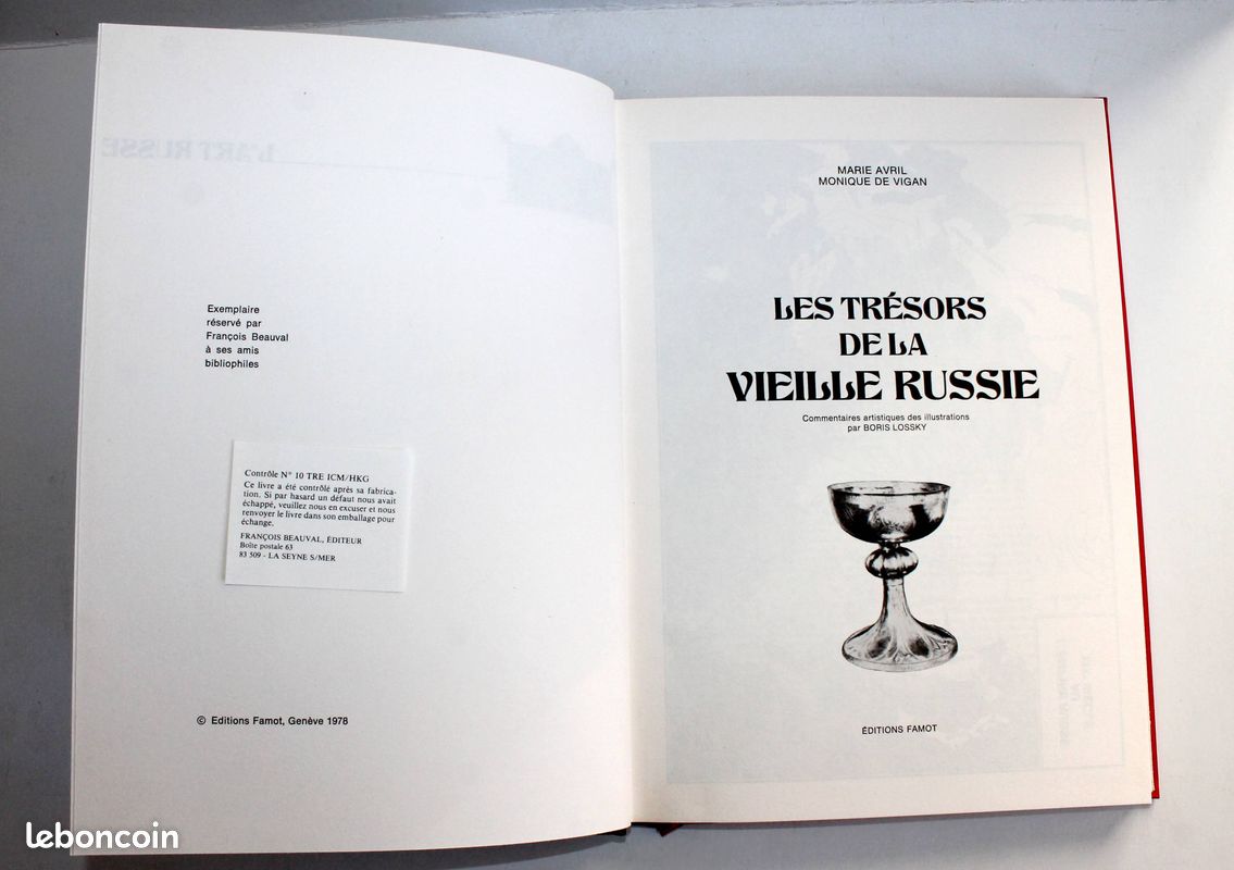 LES TRESORS DE LA VIEILLE RUSSIE par AVRIL & DE VIGAN 1978 FAMOT / ART ANTIQUITÉ / ANCIEN LIVRE (image 2)