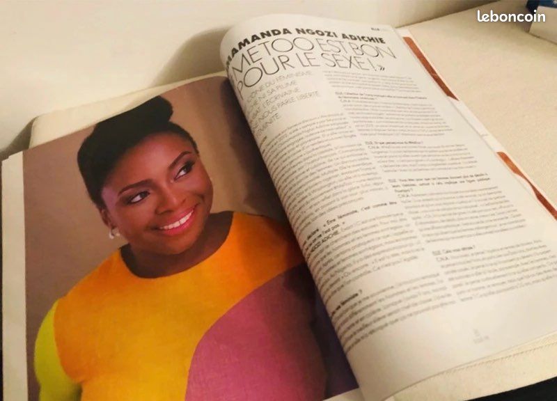 Revue mode beauté féminine Elle magazine pois noir et blanc dalmatien (image 9)