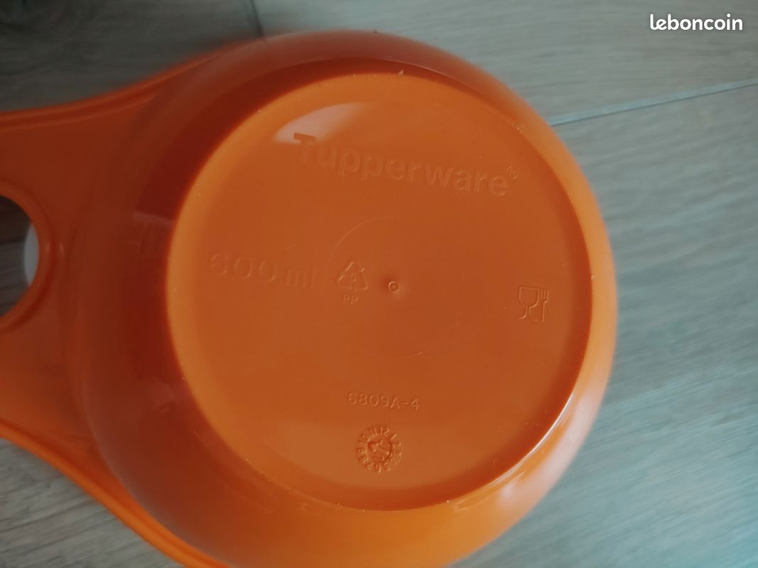 Bol de rangement plat pliable Tupperware, orange Bol