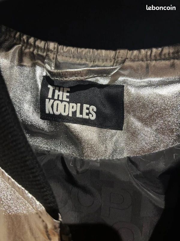 The Kooples Bomber Bicolore Argent & Or - Taille XL - Neuf (image 4)