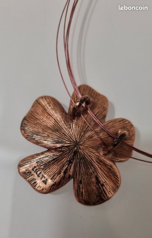 Collier Vintage Imposant IKITA Paris - Chaîne Sans Fin Argenté/doré 75cm Style Bijou
