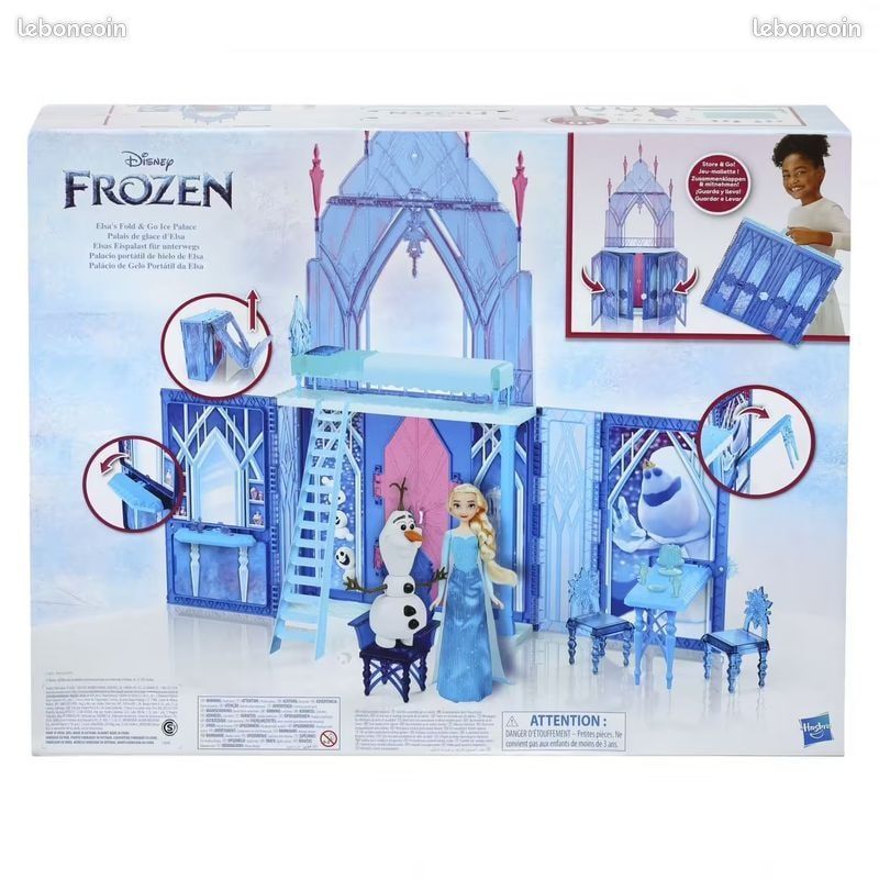 Coffret Disney La Reine des neiges 2, Palais de glace d'Elsa, poupées Elsa et Olaf, coffret château, pour enfants, à partir de 3 ans, neuf (image 2)