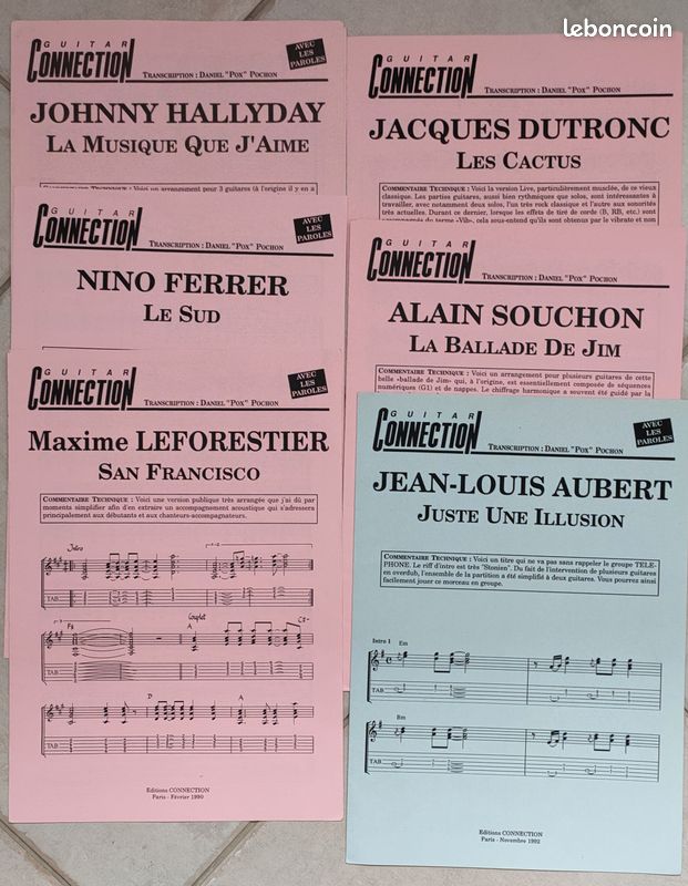 Partitions guitare, chansons franaises - Livres