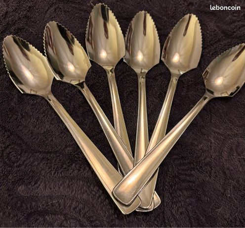 12 cuillères à soupe métal argenté style moderniste orfèvre