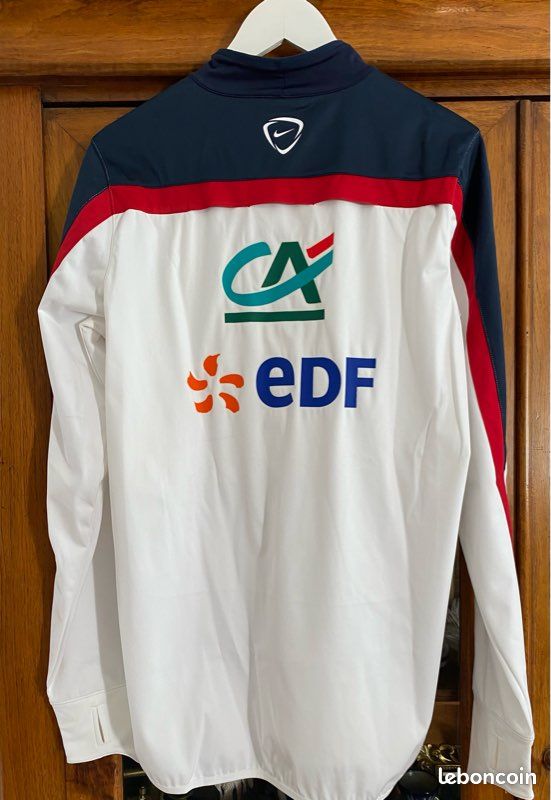 MAILLOT DE RUGBY Entrainement De L'Equipe De France Porté Saison 2007/2008 T L EUR 80,00 - FR