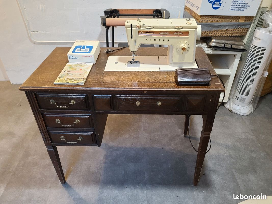 Table de couture Singer + machine (image 1)