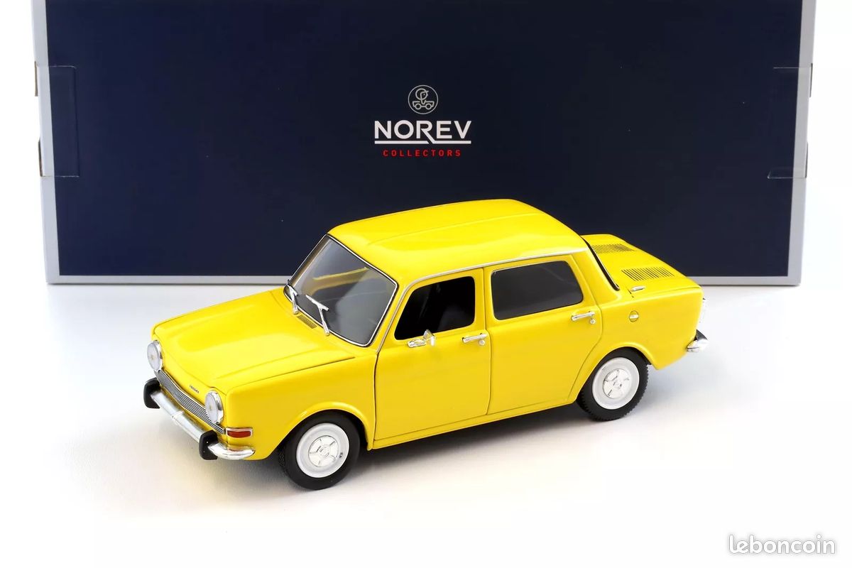 Simca 1000 LS 1974 Jaune Maya – Miniature NOREV 1/18 – Neuve