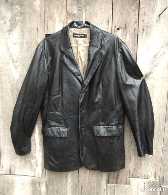 Veste en cuir Marlboro Classics taille L (image 1)