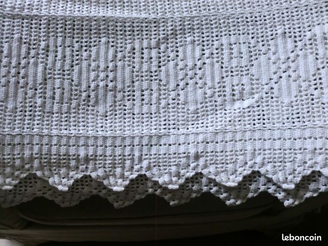 Dessus de lit ancien en coton (image 3)