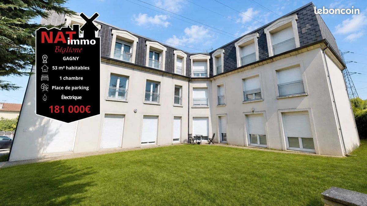 Appartement 2 pièces 53 m² · à Gagny · 53 m² · 181 000 €