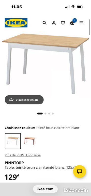 Table IKEA pinntorp (image 1)
