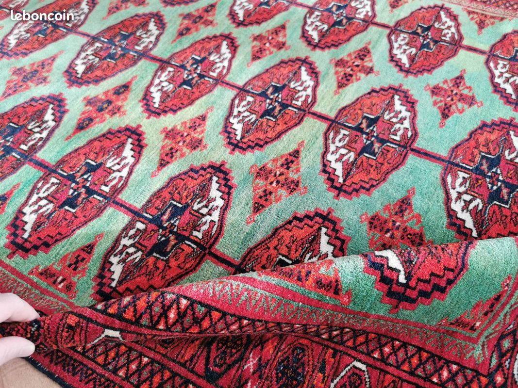 180×135cm TAPIS D'ORIENT FAIT MAIN TAPIS D'IRAN VINTAGE TAPIS PERSAN ANCIEN (image 5)