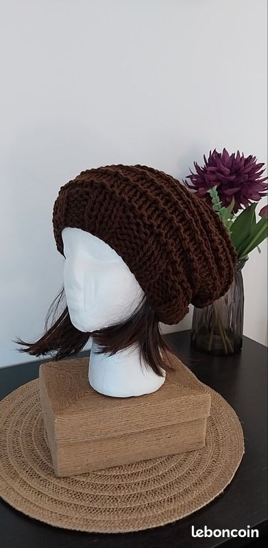 Joli bonnet slouchy marron (image 6)
