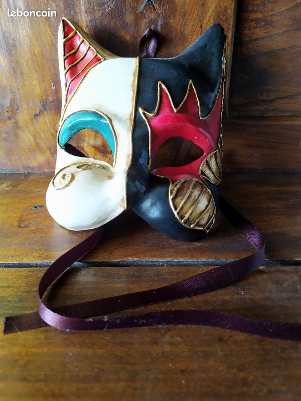 Masque Comedia del Arte tête de chat (image 1)