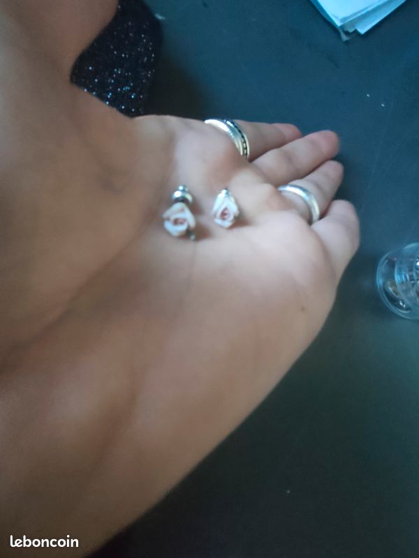 Clous d'oreilles rose (image 6)