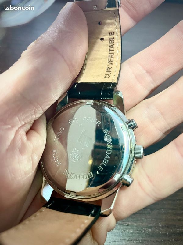 Montre Bracelet LIP Sport Neuve - Boîte D'origine Incluse - Cadran Argenté, Aiguilles Lumineuses