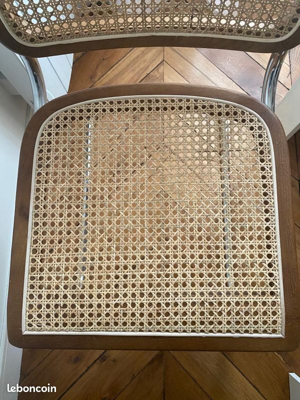 Lot de 2 assises et 2 dossiers de chaise style Thonet (image 2)