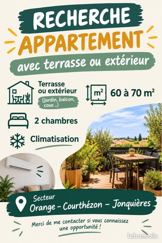 Appartement 3 pièces 60 m² · à Courthézon · 60 m² · 800 €/mois