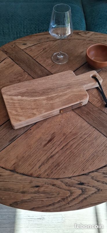 Ancienne Planche à Découper En Bois Sculpté - Motif Poisson - 46 Cm - Bon État