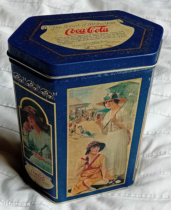 Boite Coca-Cola vintage en métal. Taille 15x8 cm (image 1)