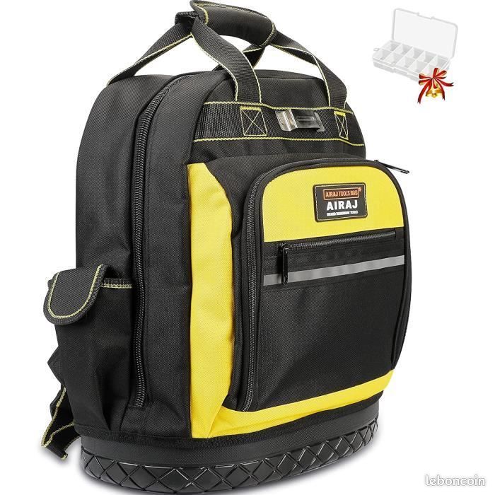 Sac à Outils - AIRAJ - 43x38x20 cm - Étanche - Bandoulière Réglable - Fond Rigide Renforcé (image 1)