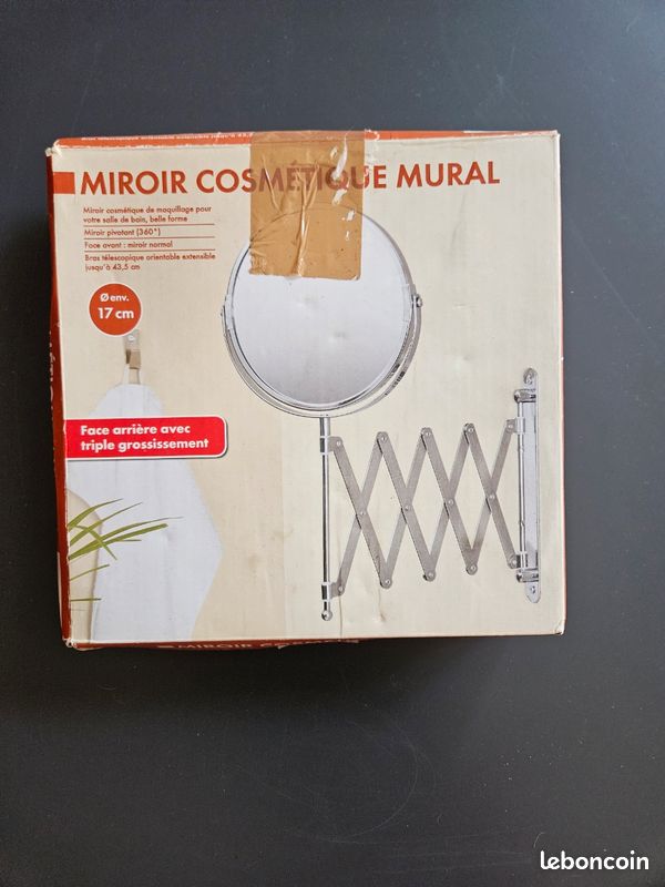 Miroir Cosmétique Mural Double Face 9 - [J377] - Grossissement Normal