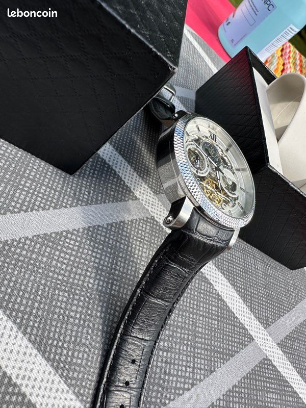 Montre heritor automatique,bracelet cuir noir (image 12)