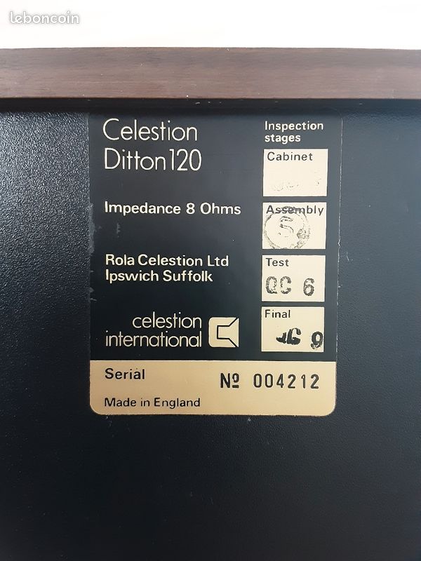 Enceintes Celestion Ditton 120 (image 4)