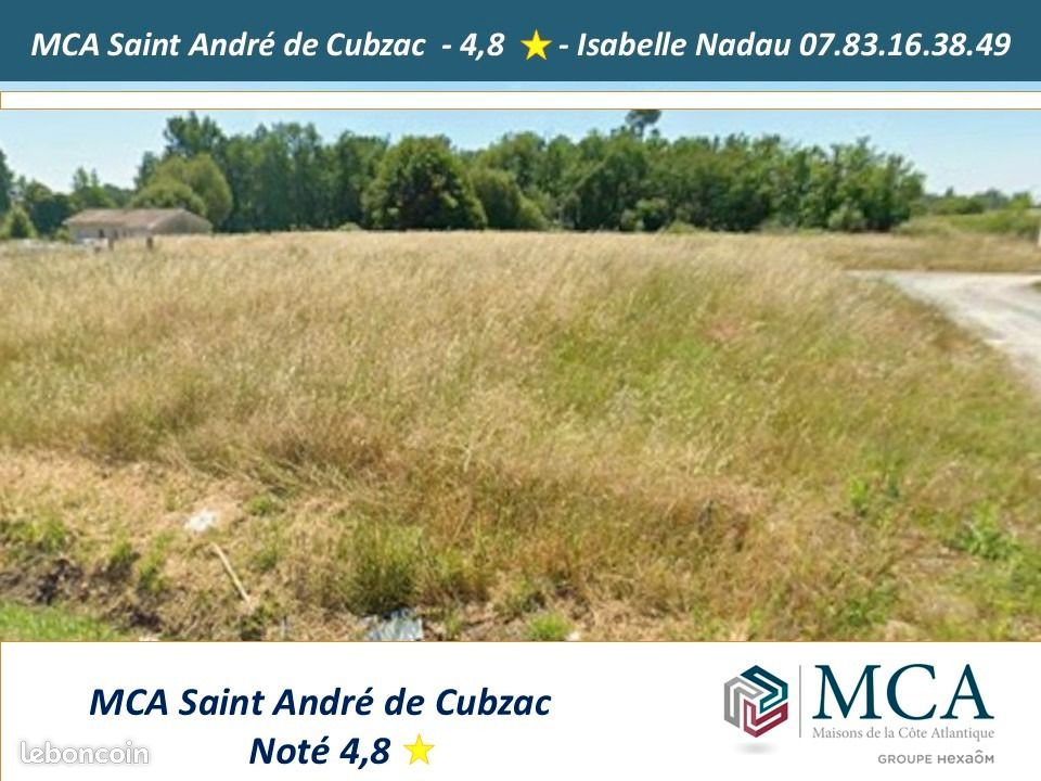 Terrain 1 350 m² Pugnac · 73 000 €