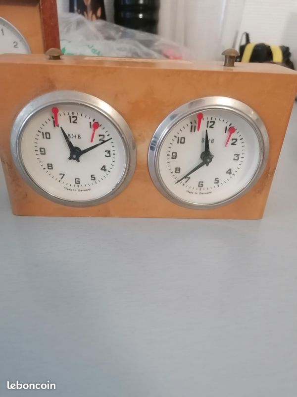 Lot 2 Horloges D'Échecs Vintage BHB Germany + 1 Alpha Mécanique - À Saisir