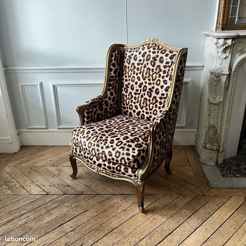 Fauteuil en tissus toile de Jouy