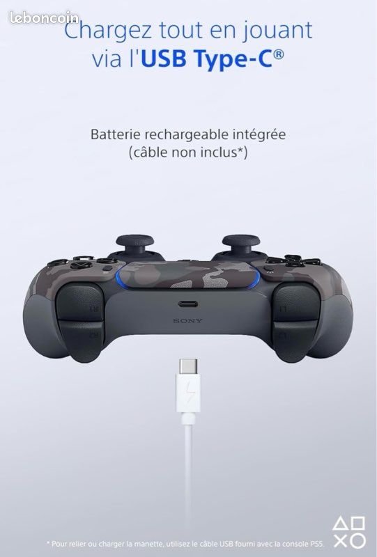 Batterie Rechargeable Bluetooth Pour Manette PS5 / PC - Neuf Dans Son Emballage