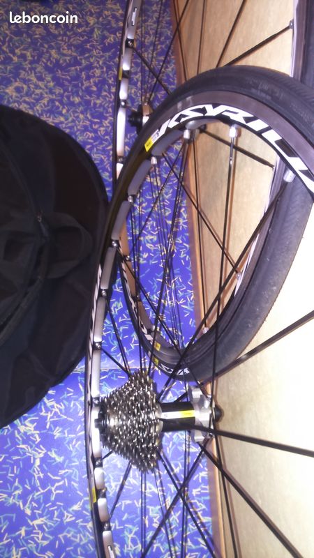 Paire de Roues vélo - Cycle courses Mavic roue libre + pneus + housses (image 3)